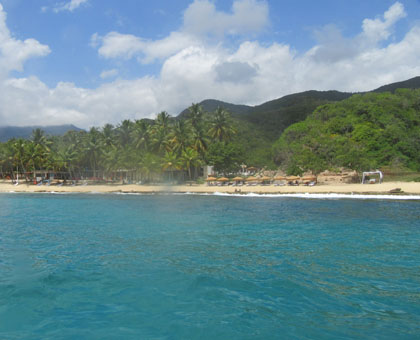Пляж Сепе со стороны Карибского моря.