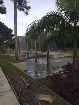 Фонтан-поливалка в Восточном парке в Каракасе.
