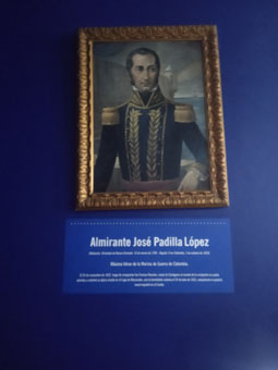 Портрет Адмирала Хосе Пруденсио Падильи Лопеса, который командовал флотом Великой Колумбии в Битве на озере Маракайбо 24 июля 1823 года.