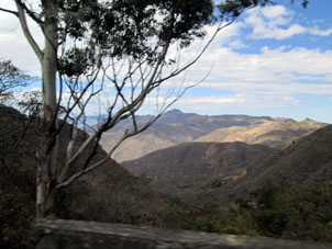 Вид с дороги через Анды в Лоху.