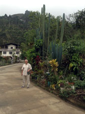 Вот такие большие кактусы растут в южном Эквадоре. Для сравнения я встал рядом с ними.