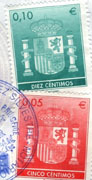 Гербовые марки оплаты, наклеенные на нотариальный документ.
