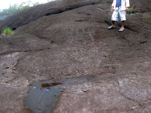 Рисунки на камнях (петроглифы) были сделаны очень давно, и местные индейцы не знают, когда и кем.