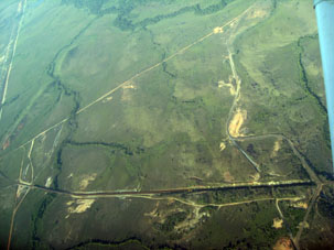 Железные и автомобильные дороги штата Боливар.