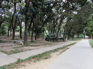 А ещё на Пасео Лос Просерес выставлена военная техника.
