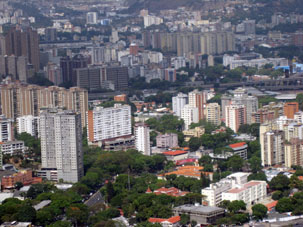 Вид Каракаса с вертолёта.