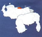 Штат Миранда на карте Боливарианской Республики Венесуэлы.