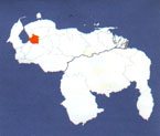 Штат Трухильо на карте Боливарианской Республики Венесуэлы.