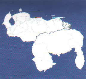 Штат Варгас на карте Боливарианской Республики Венесуэлы.