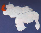 Штат Сулия на карте Боливарианской Республики Венесуэлы.