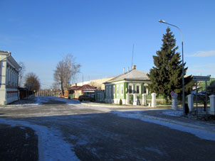 Casas antiguas en el centro de la ciudad de Kolomna