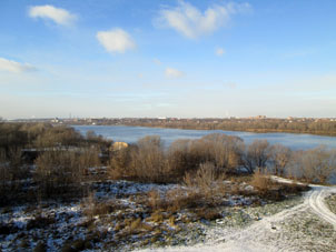 Río Oká en término de la ciudad de Kolomna.