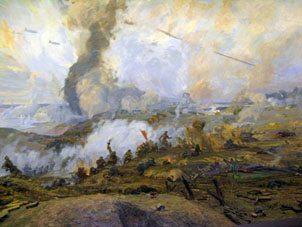 anorama del paso del río Dniepr, la batalla más relevante del año 1944.