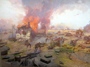 Panorama de la Gran Batalla de Kursk donde participaron la mayor cantidad de tanques de guerra en toda la historia humana.