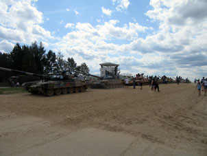 Los tanques después de las competiciones. 