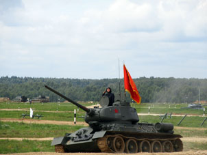 Tanque T-34, el tanque soviético más fabricado de la Segunda Guerra Mundial.