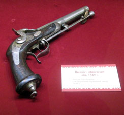 Pistola de oficial de modelo del año de 1849 hecha en Sestroretsk.