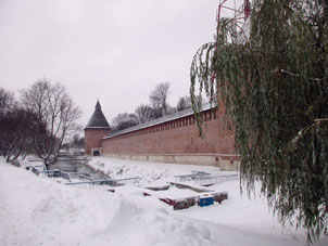 Fragmento suroccidental de la muralla del kremlin de Smolensk.