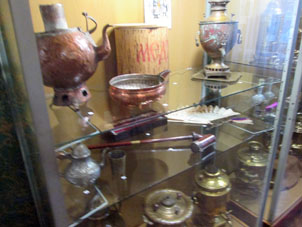 Exposición en el Museo de Samovar en el Kremlin (Alcázar) de Tula.