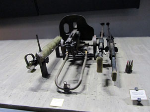 En la planta baja del museo, hay armamento y objetos del período de la batalla de Estalingrado. En la foto, arma de fuego titular soviética.