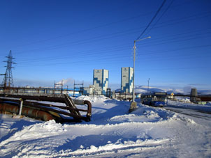 Mina Komsomólski rudnik cerca del pueblo Talnakh, penísula Taymyr (Siberia, región de Krasnoyarsk).