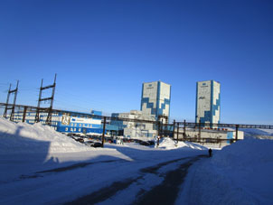 Mina Komsomólski rudnik cerca del pueblo Talnakh, penísula Taymyr (Siberia, región de Krasnoyarsk).