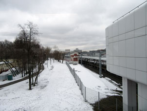 Estación (plataforma) Kóptevo del Anillo Central de Moscú (МЦК, ferrocarril urbano) del sistema de transporte urbano de Moscú