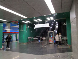 Estación Nizhegoródskaya (Нижегородская) de la Gran Línea Circular (Tercer Circuito de Transbordo) y de la Línea Nekrásovskaya (Некрасовская) del Metro de Moscú.