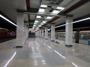 Estación Novomoskóvskaya (Новомосковская) de la línea Sokólnicheskaya del Metro de Moscú