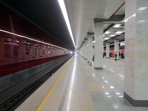 Estación Novomoskóvskaya (Новомосковская) de la línea Sokólnicheskaya del Metro de Moscú