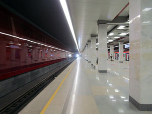 Estación Novomoskóvskaya (Новомосковская) de la línea Sokólnicheskaya del Metro de Moscú