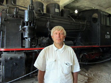 В музее паровозов в Ярославской области 2 июля 2012 года.